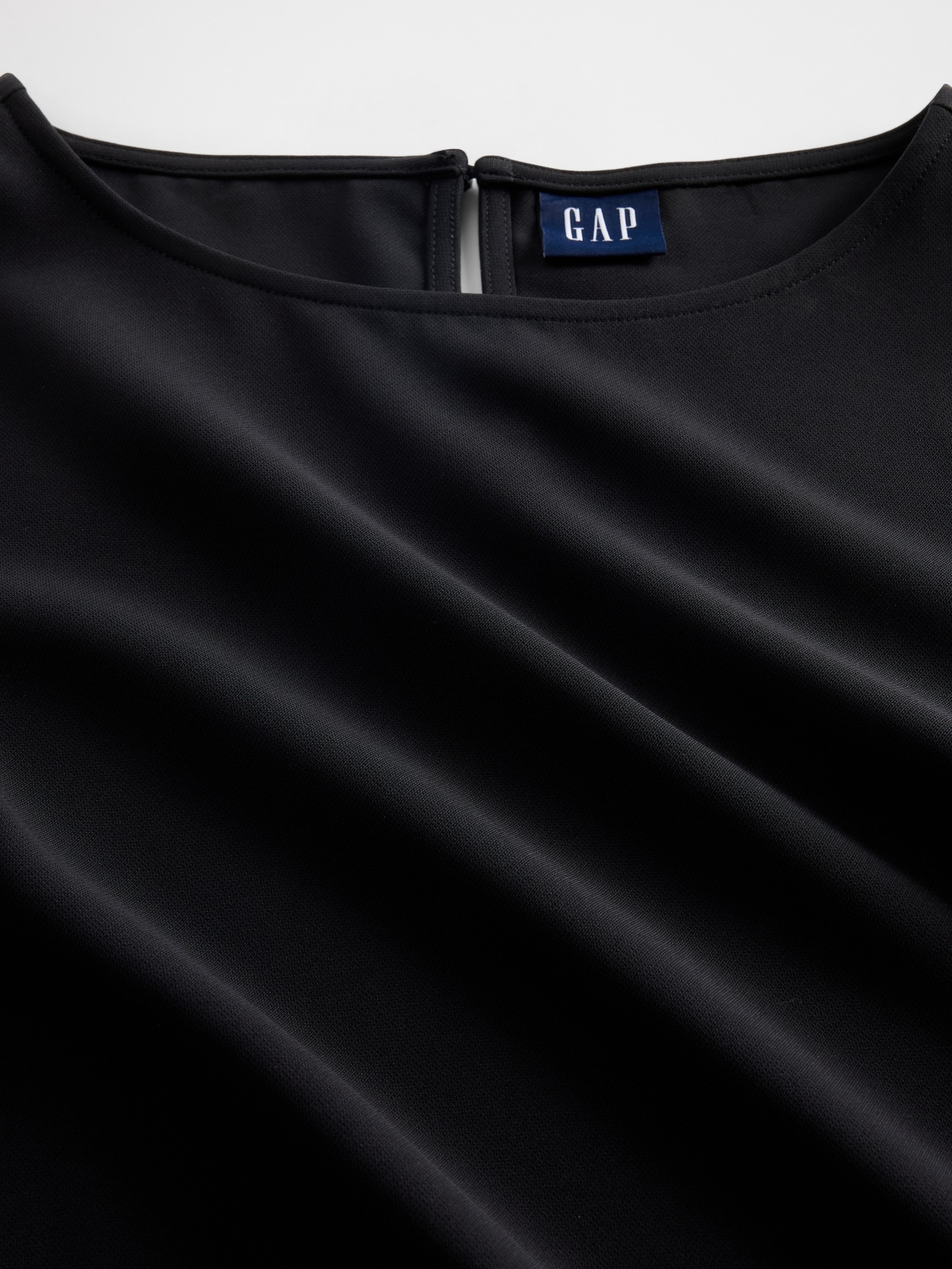 Женский топ Gap Boatneck Shell Tank Top, цвет: Чёрный — фото 4