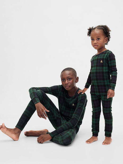 Image number 1 showing, Kids & Baby Organic Brushed Cotton Holiday PJ Set