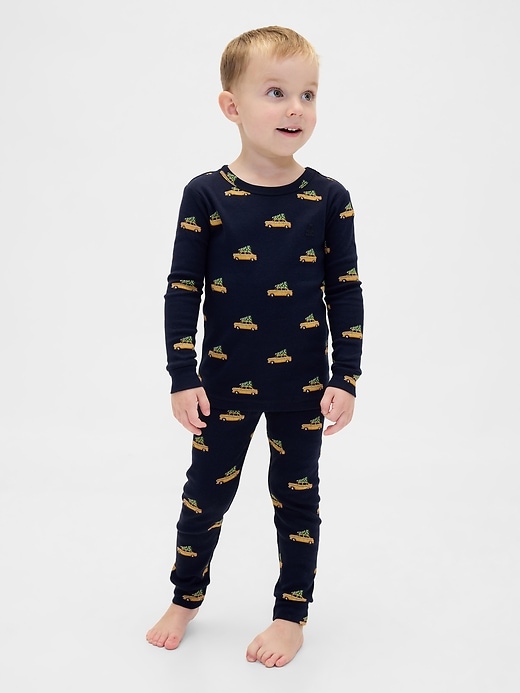 Image number 3 showing, Kids & Baby Organic Brushed Cotton Holiday PJ Set