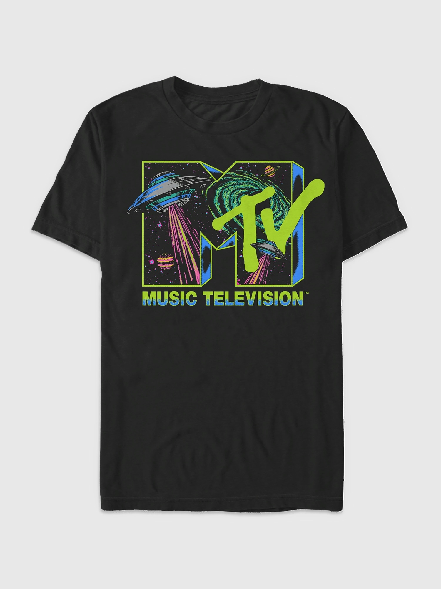 MTV Space Logo Graphic Tee - Black