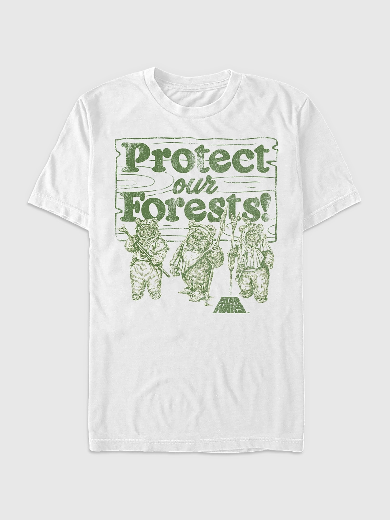 Star Wars Protect Our Forests Graphic Tee - White