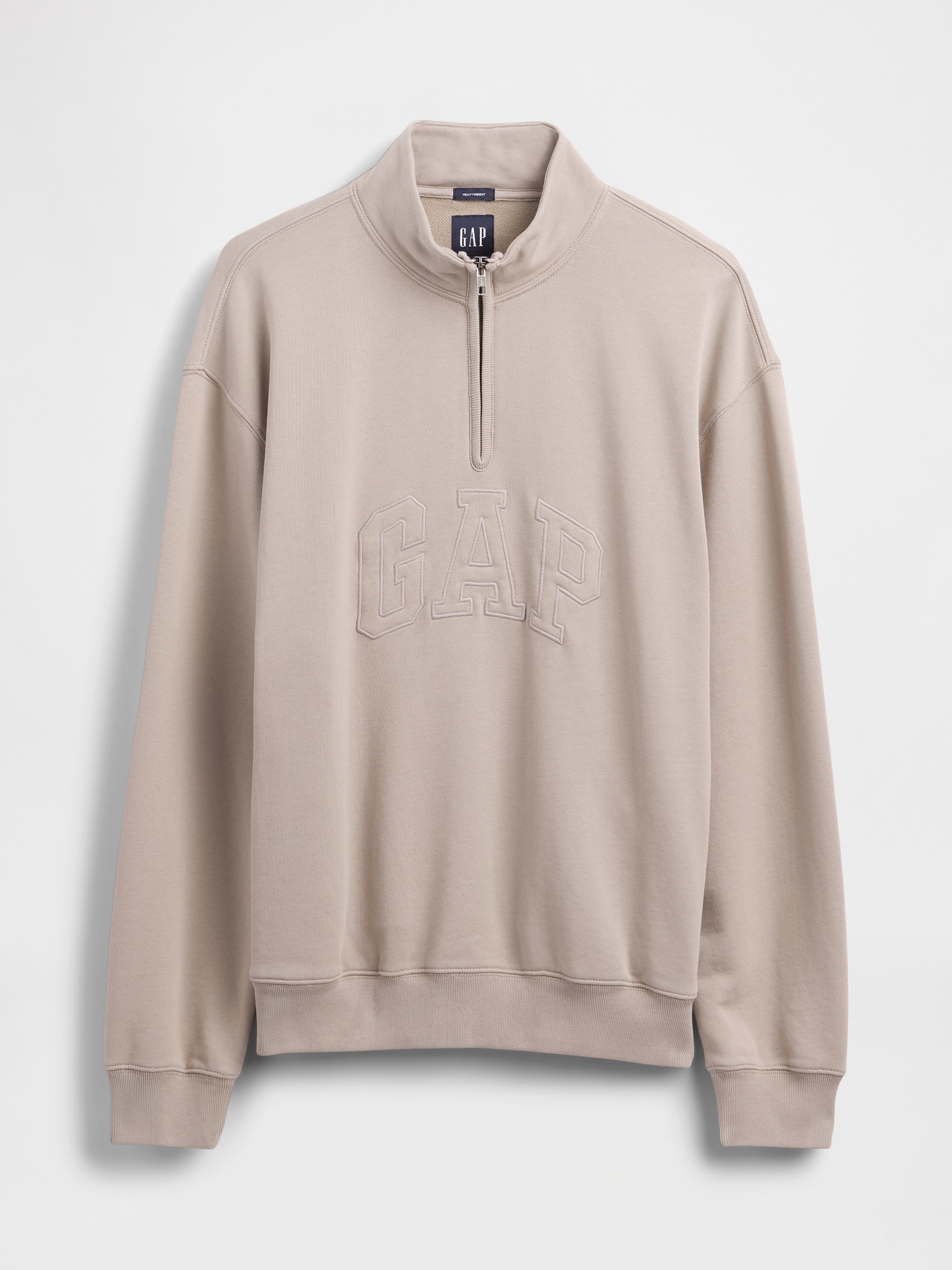Heavyweight Oversized Logo Half-Zip Pullover