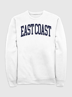 East Coast Graphic Crew Neck Sweatshirt
