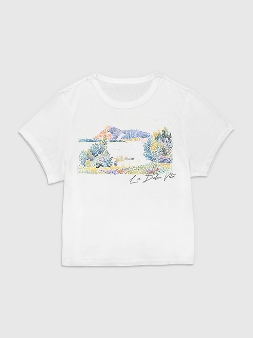 Image number 1 showing, La Dolce Vita Graphic Baby Fit T-Shirt
