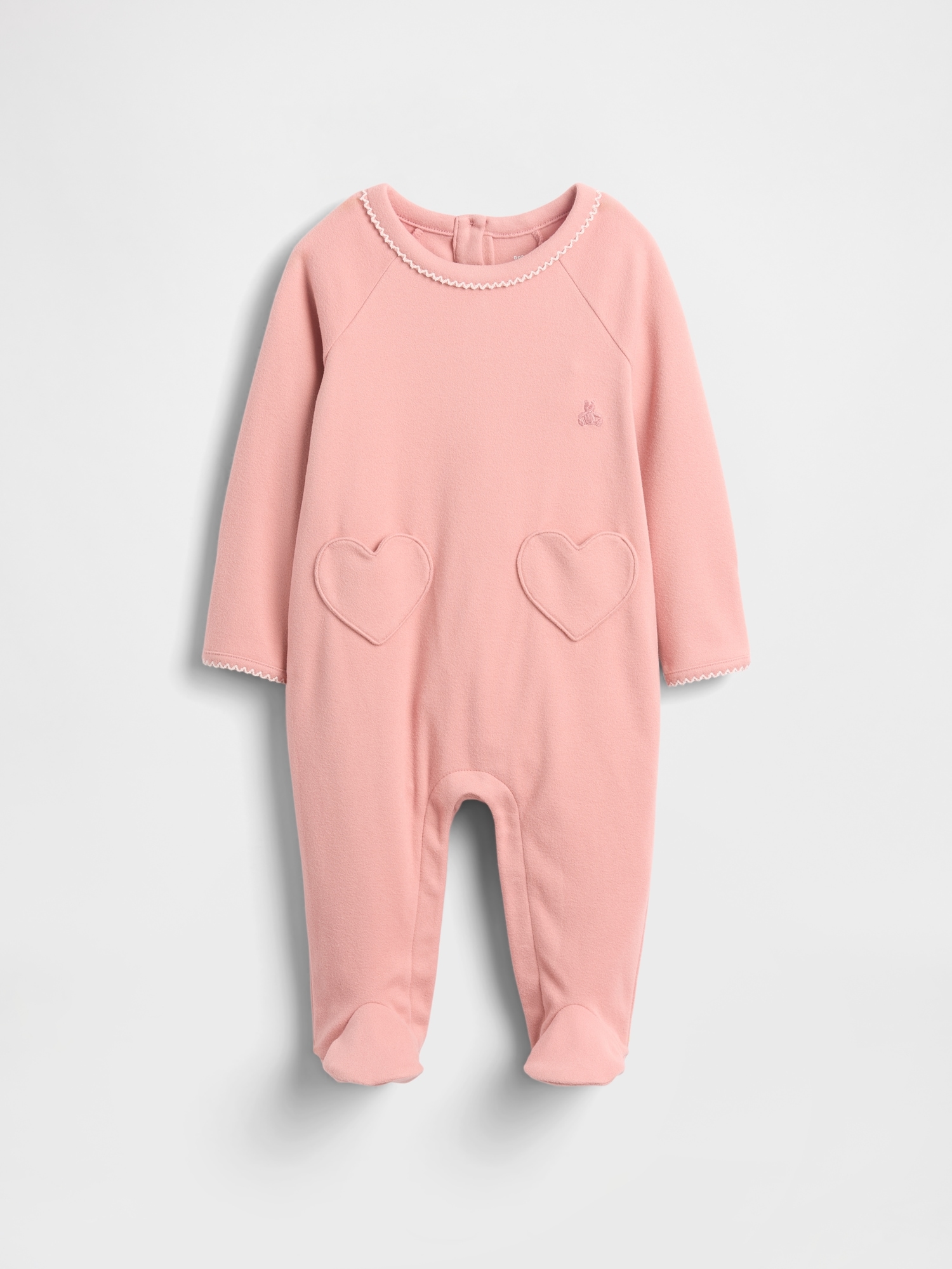 Gap Baby Softspun Heart Pocket Footed One-piece