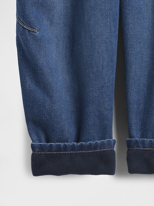 Image number 3 showing, Baby & Toddler Cozy-Lined Barrel Jeans