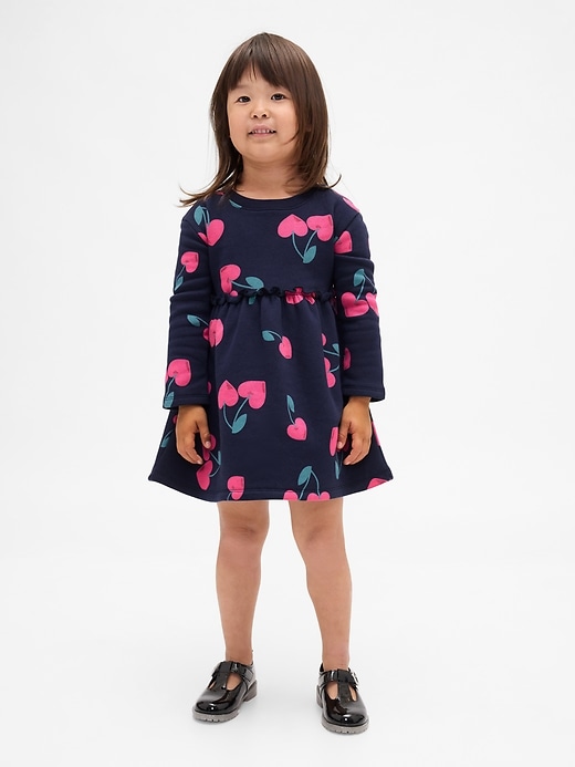 Image number 3 showing, Baby & Toddler Ruffle-Waist Sweatshirt Dress