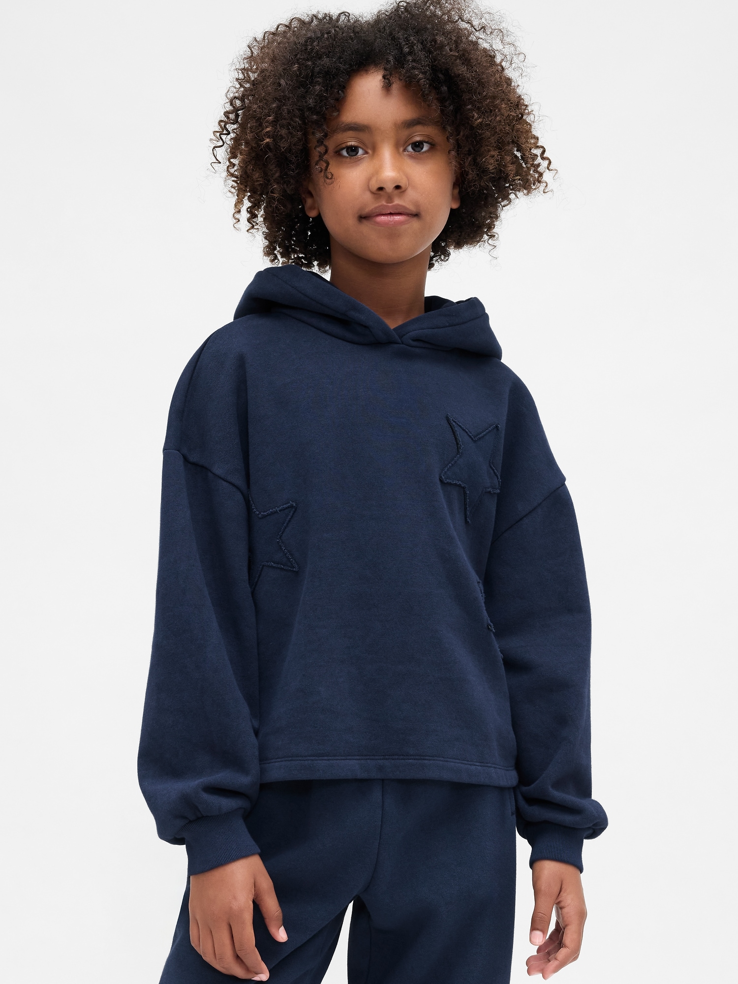 Kids VintageSoft Relaxed Patch Hoodie - Dark Night