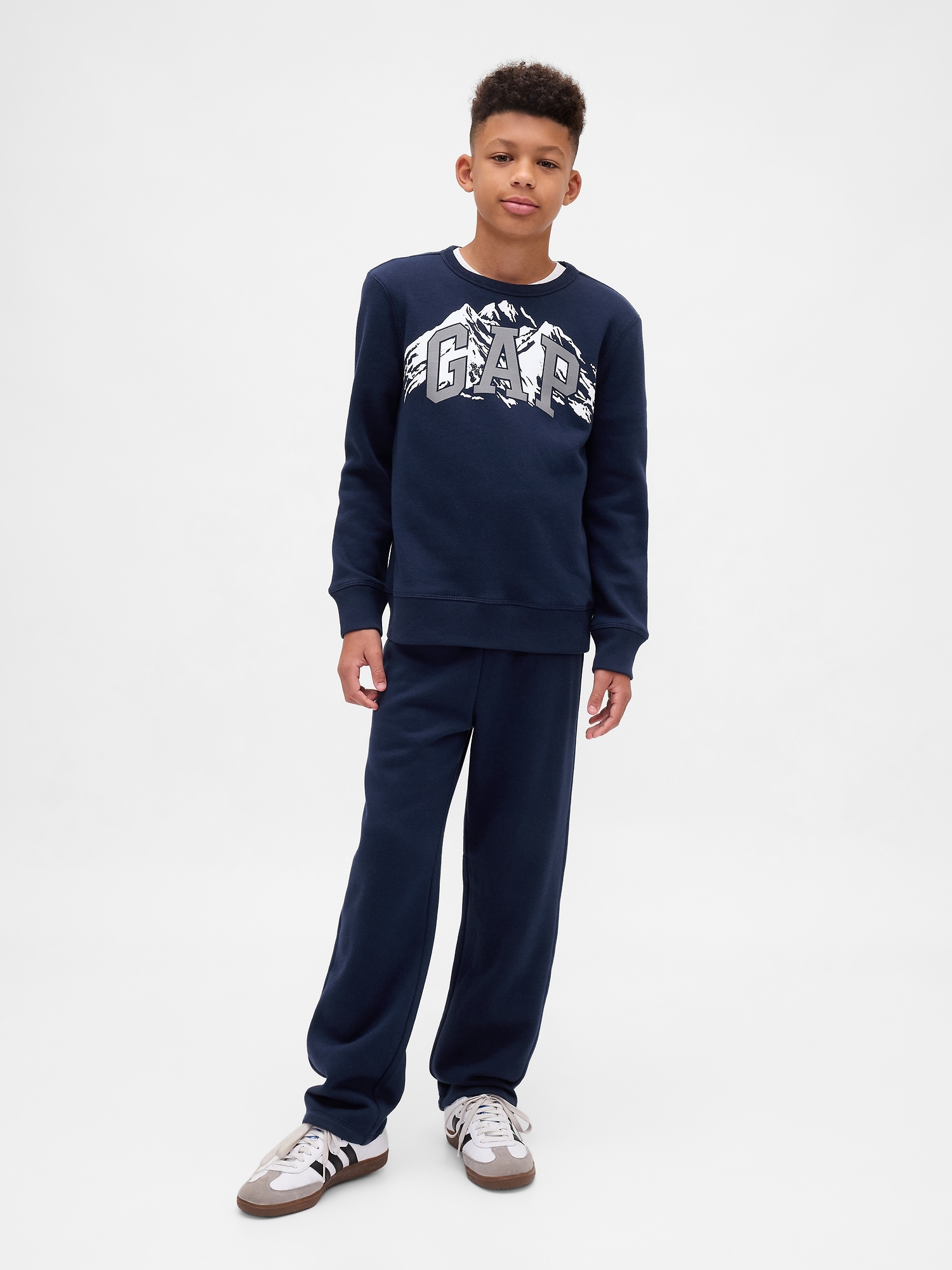 Kids Slim Logo Sweatpants - Blue
