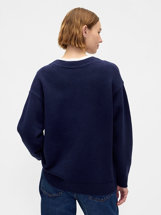 Image number 2 showing, CashSoft Oversized V-Neck Sweater