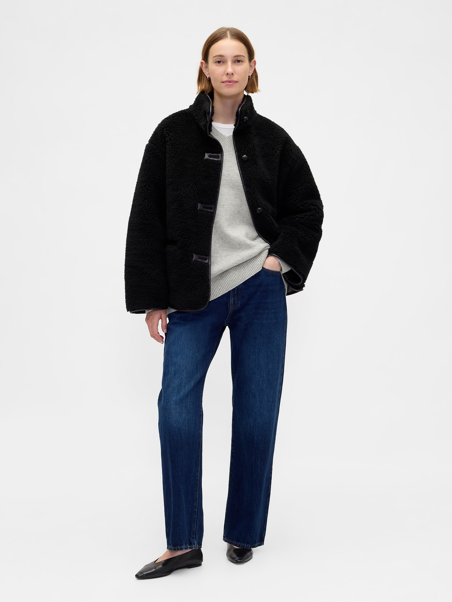 CashSoft Oversized V-Neck Sweater