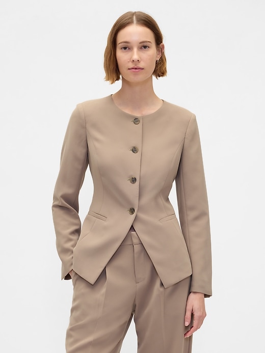Image number 1 showing, Collarless Blazer