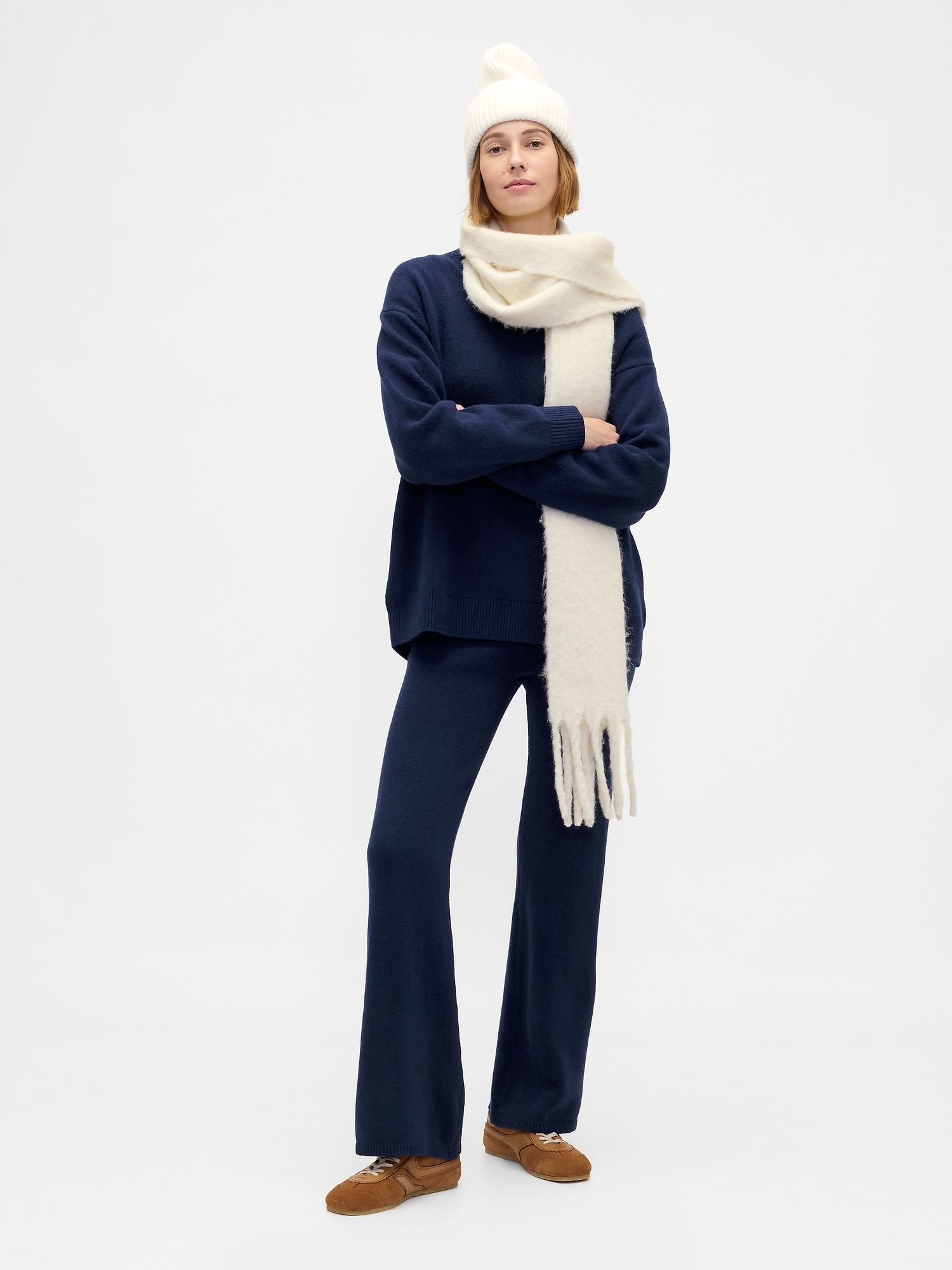 CashSoft Boot Sweater Pants - Dark Navy Blue