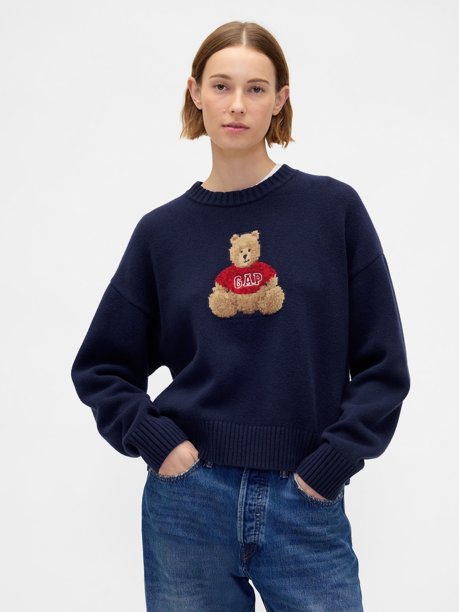Gap Cashsoft Brannan Bear Logo Sweater
