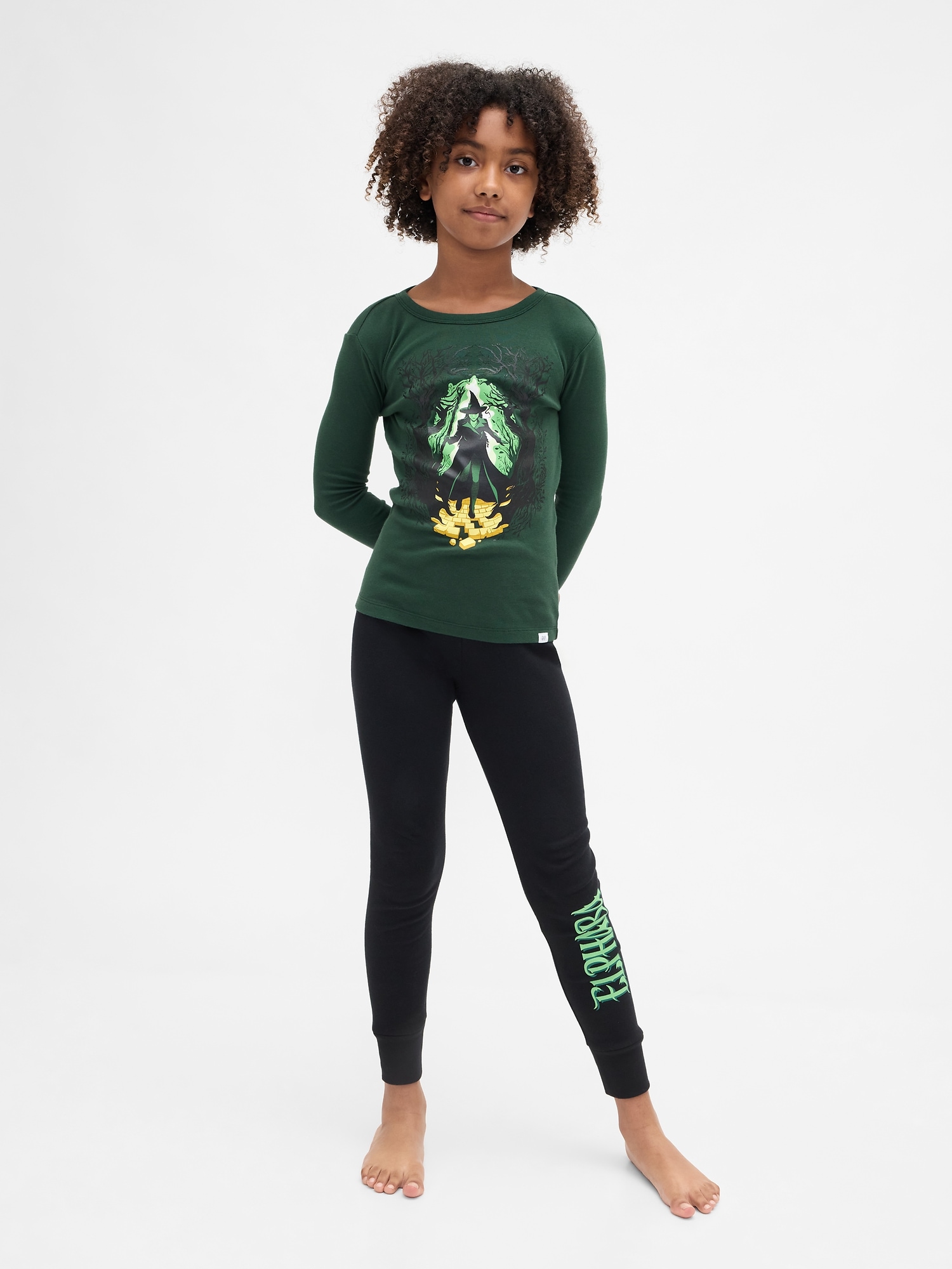 Kids Wicked Organic Brushed Cotton PJ Set - Deep Hunter