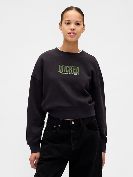 Image number 1 showing, VintageSoft Wicked Crop Wedge Sweatshirt