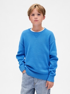 Kids Relaxed Crewneck Sweater