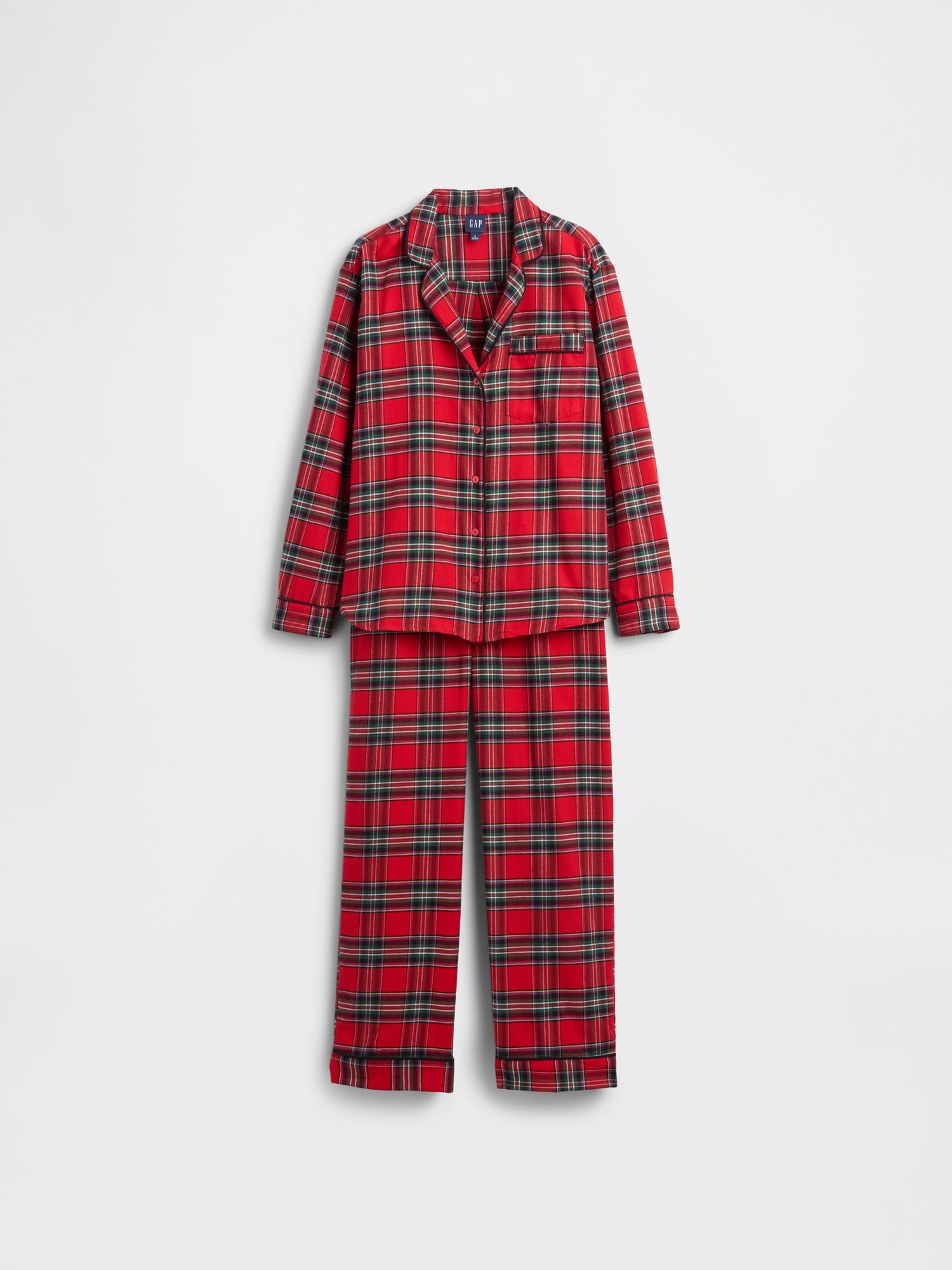 Adult Softest Flannel PJ Set - Red Tartan Plaid