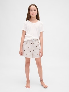 Kids Recycled Flannel PJ Boxer Shorts