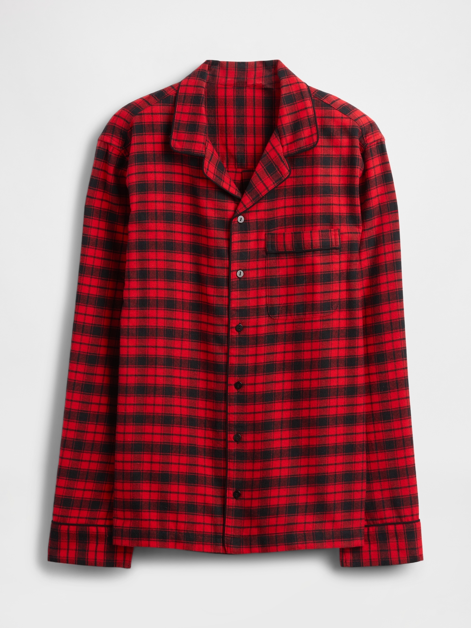 Adult Softest Flannel PJ Shirt - Red Plaid