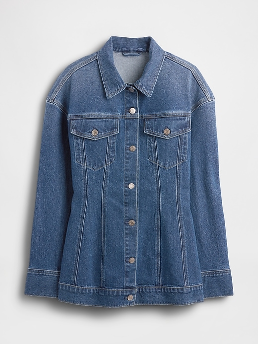 Contoured Longline Denim Jacket