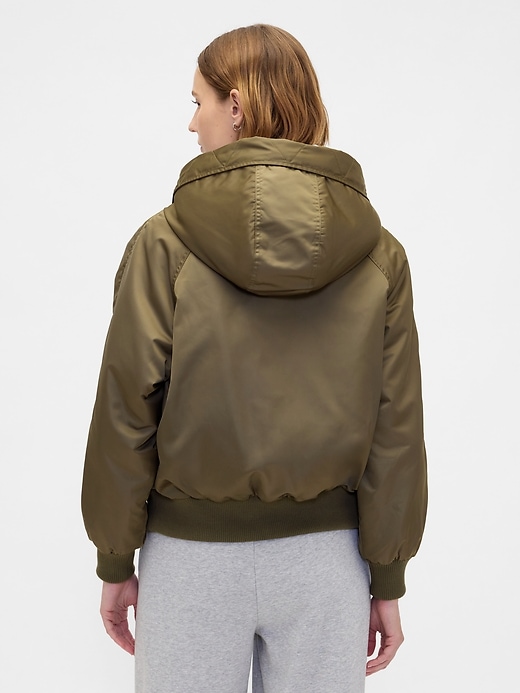 Image number 3 showing, Faux Fur-Lined Satin Jacket
