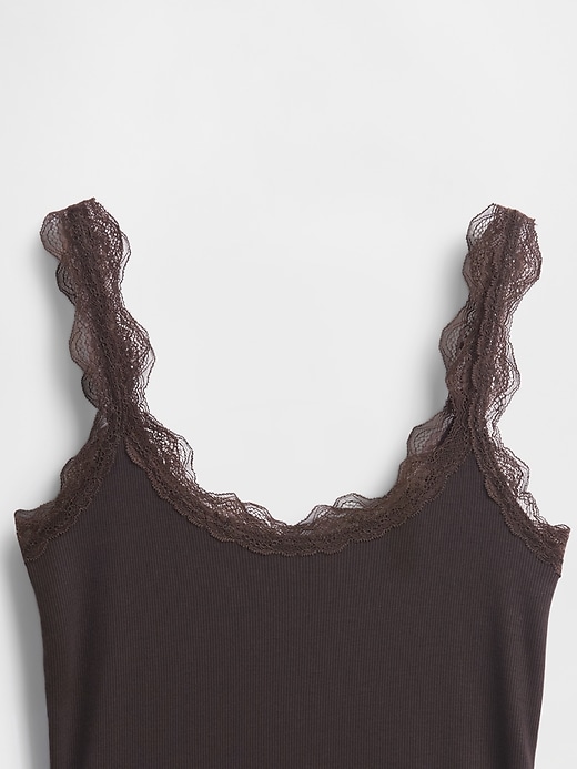 Image number 4 showing, Mini Rib Lace PJ Tank Top