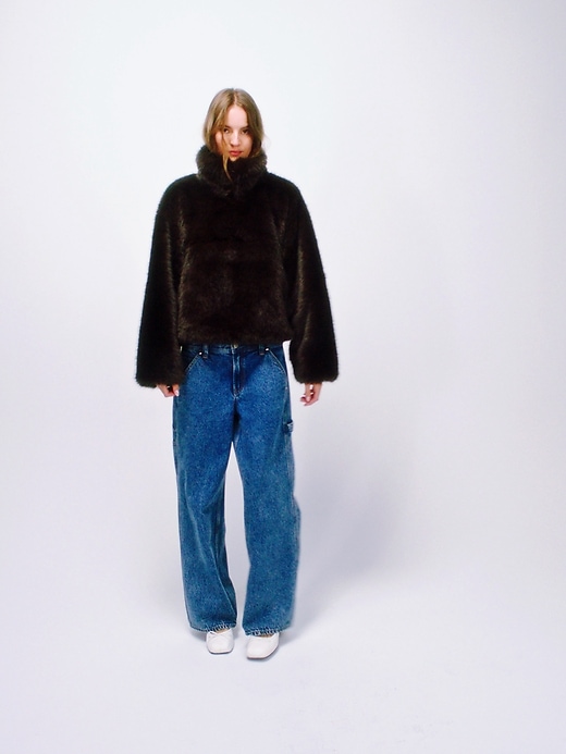Gap × Sandy Liang Vegan Fur Half-Zip Pullover | Gap
