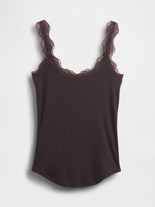 Image number 5 showing, Mini Rib Lace PJ Tank Top