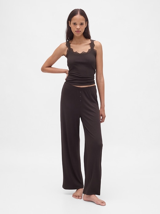 Image number 2 showing, Mini Rib Lace PJ Tank Top
