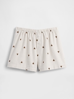 Logo Flannel Boxer Shorts