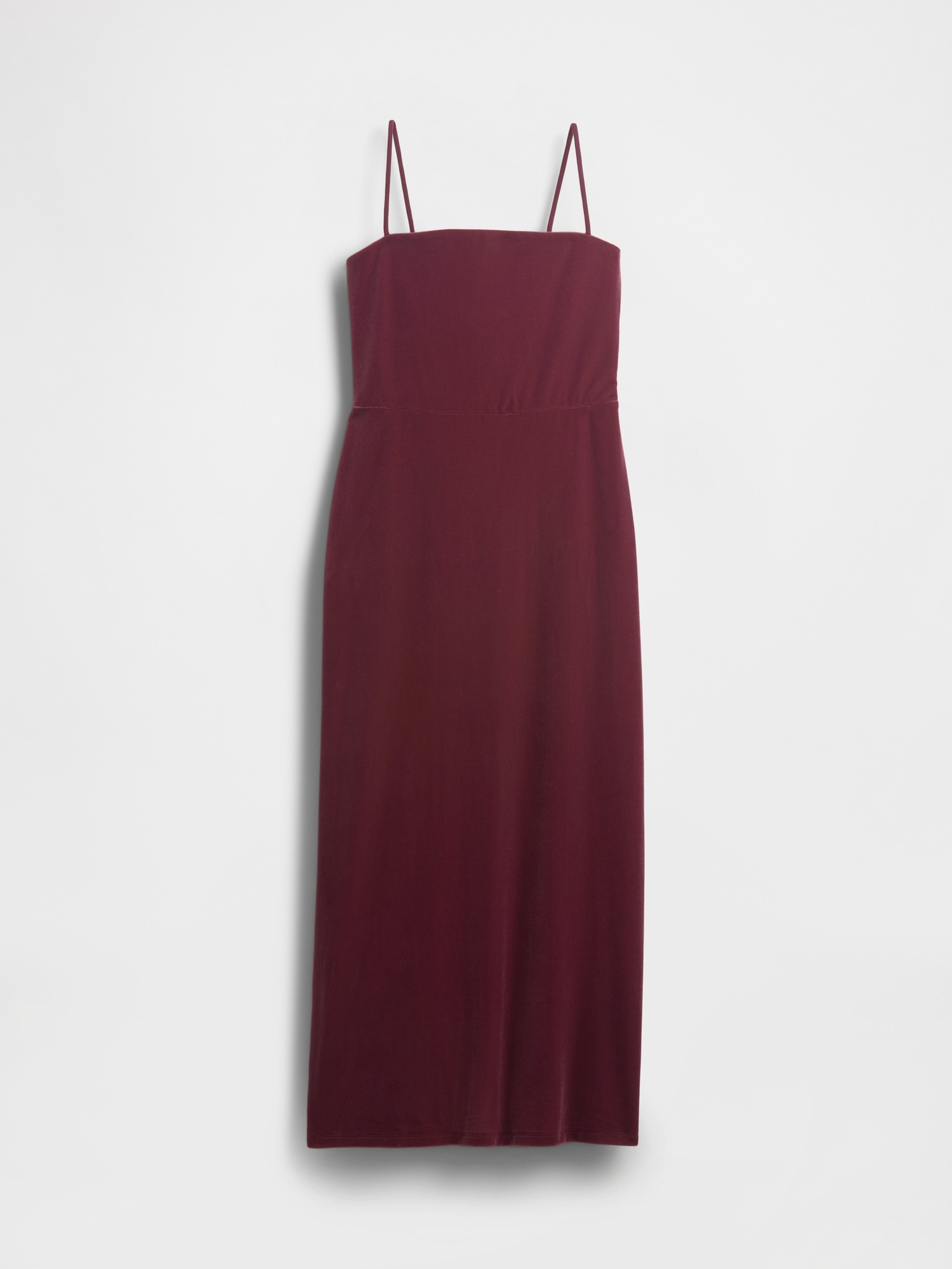 Velvet Square-Neck Maxi Dress