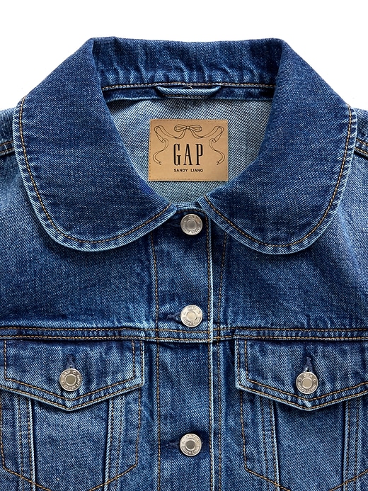 Image number 6 showing, Gap × Sandy Liang Vegan Fur Crop Denim Jacket