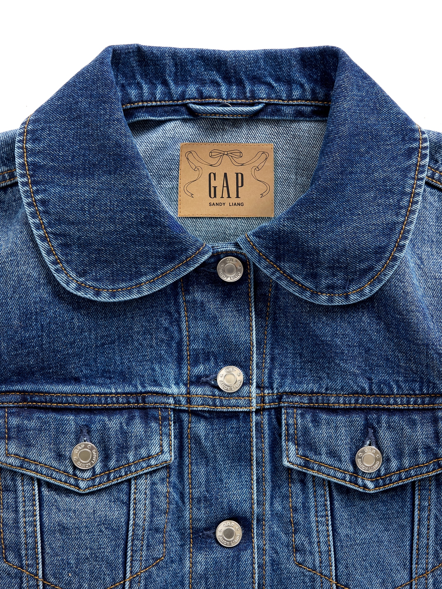 Gap × Sandy Liang Vegan Fur Crop Denim Jacket