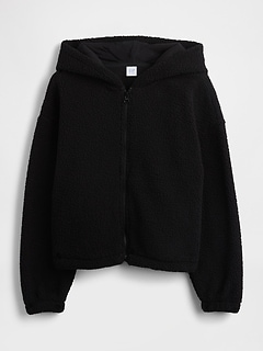 Kids Sherpa Relaxed Zip Hoodie