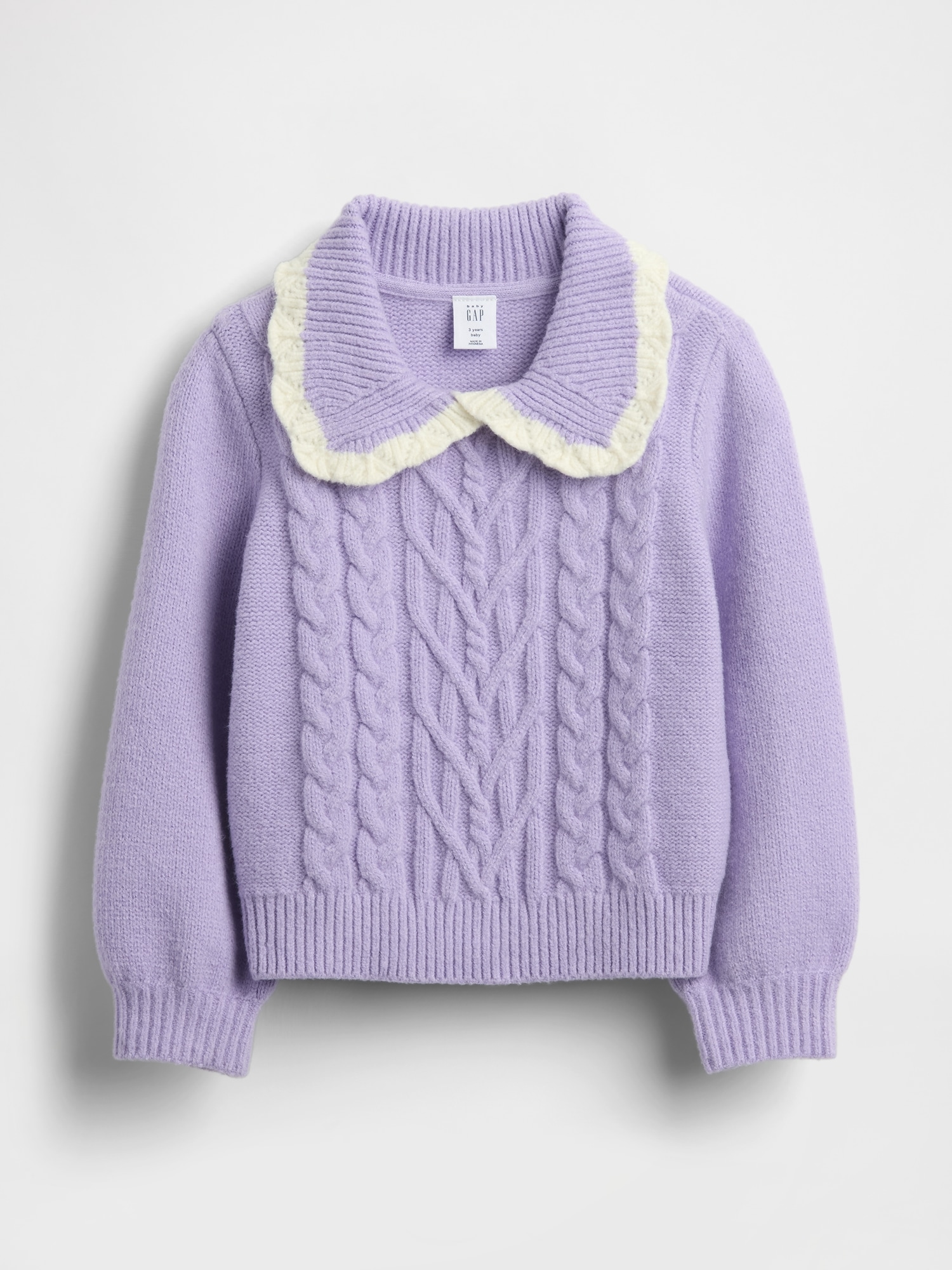 Baby & Toddler CashSoft Collared Sweater - Purple Lotus