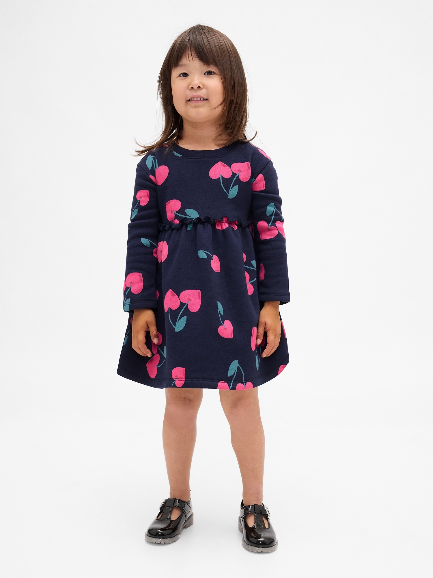 Детские платья Gap Baby & Toddler Ruffle-Waist Sweatshirt Dress — фото 2