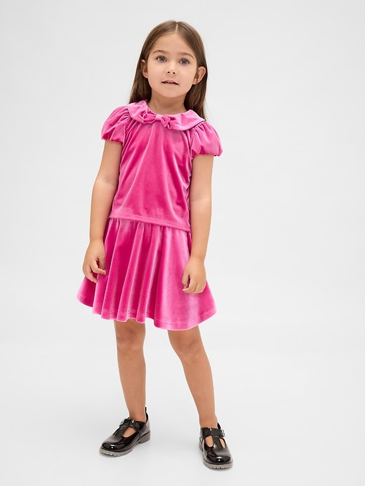 Image number 1 showing, Baby & Toddler Velour Bow Outfit Set