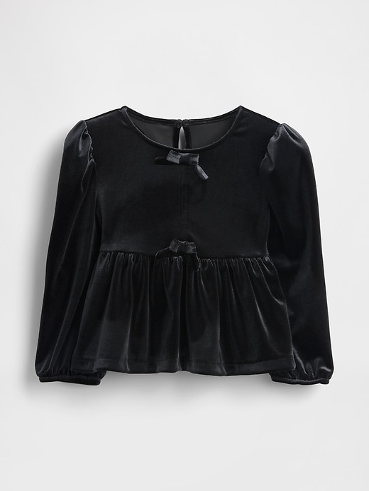 Image number 1 showing, Baby & Toddler Velour Bow Top
