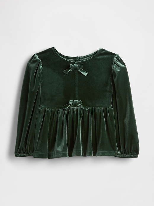 Image number 1 showing, Baby & Toddler Velour Bow Top