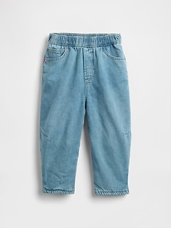 Baby & Toddler Cozy-Lined Barrel Jeans