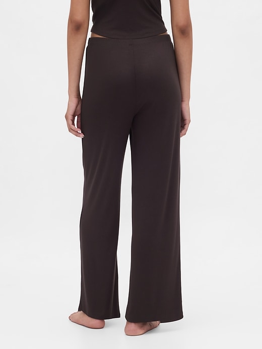 Image number 4 showing, Mini Rib Wide-Leg PJ Pants