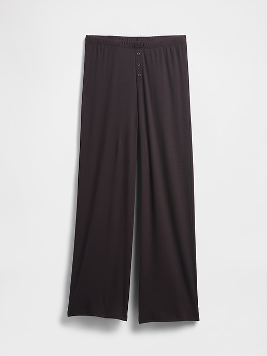 Image number 6 showing, Mini Rib Wide-Leg PJ Pants