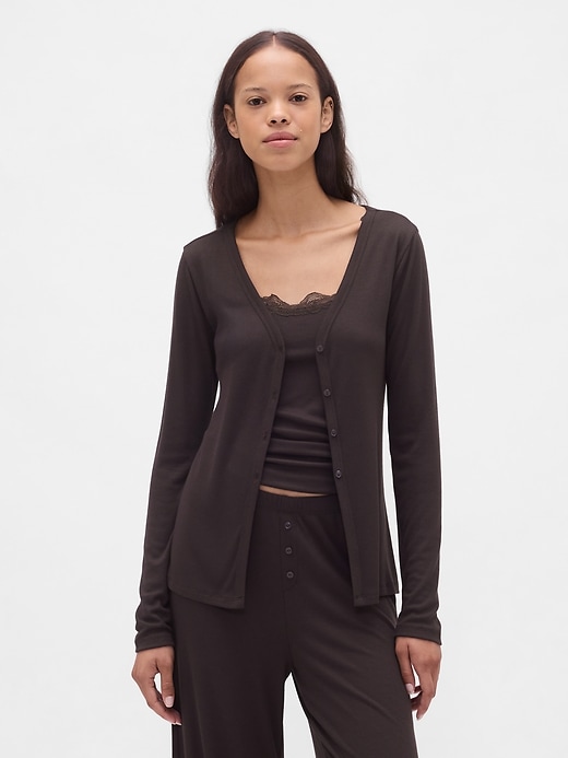 Image number 1 showing, Mini Rib PJ Cardigan