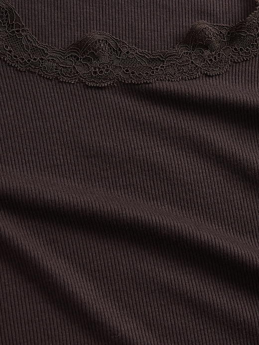 Mini Rib Lace-Trim PJ Top