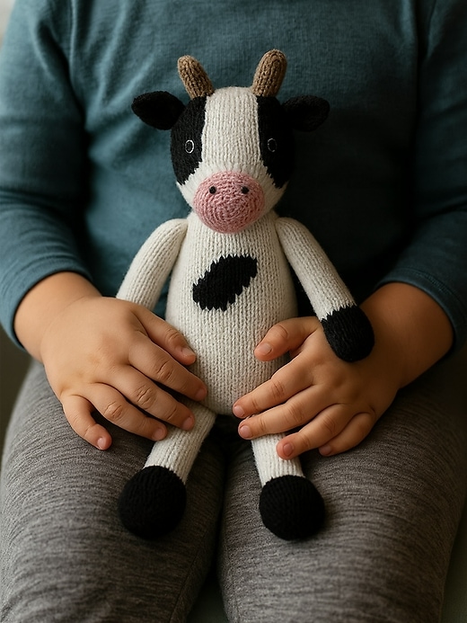 Image number 2 showing, Cow Knit Toy