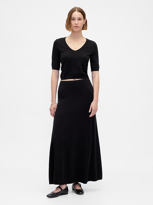 Image number 1 showing, CashSoft Maxi Sweater Skirt