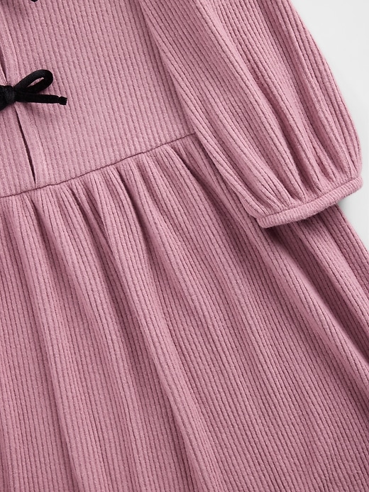 Image number 4 showing, Kids Softspun Rib Bow-Front Dress