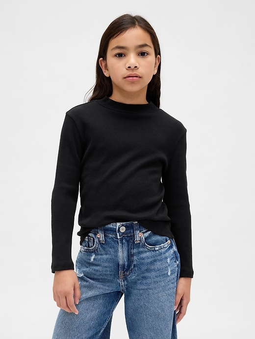Image number 1 showing, Kids Rib Mockneck T-Shirt