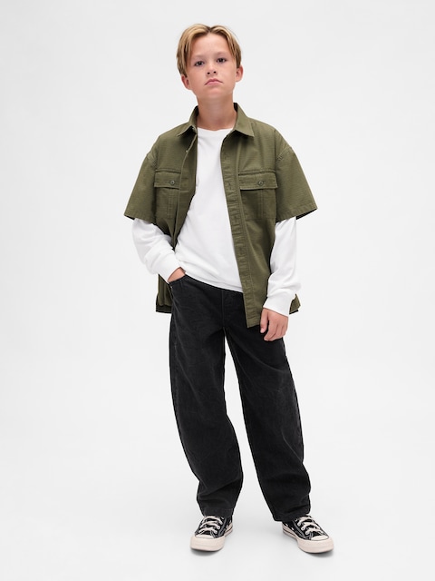 Kids Baggy Taper Jeans